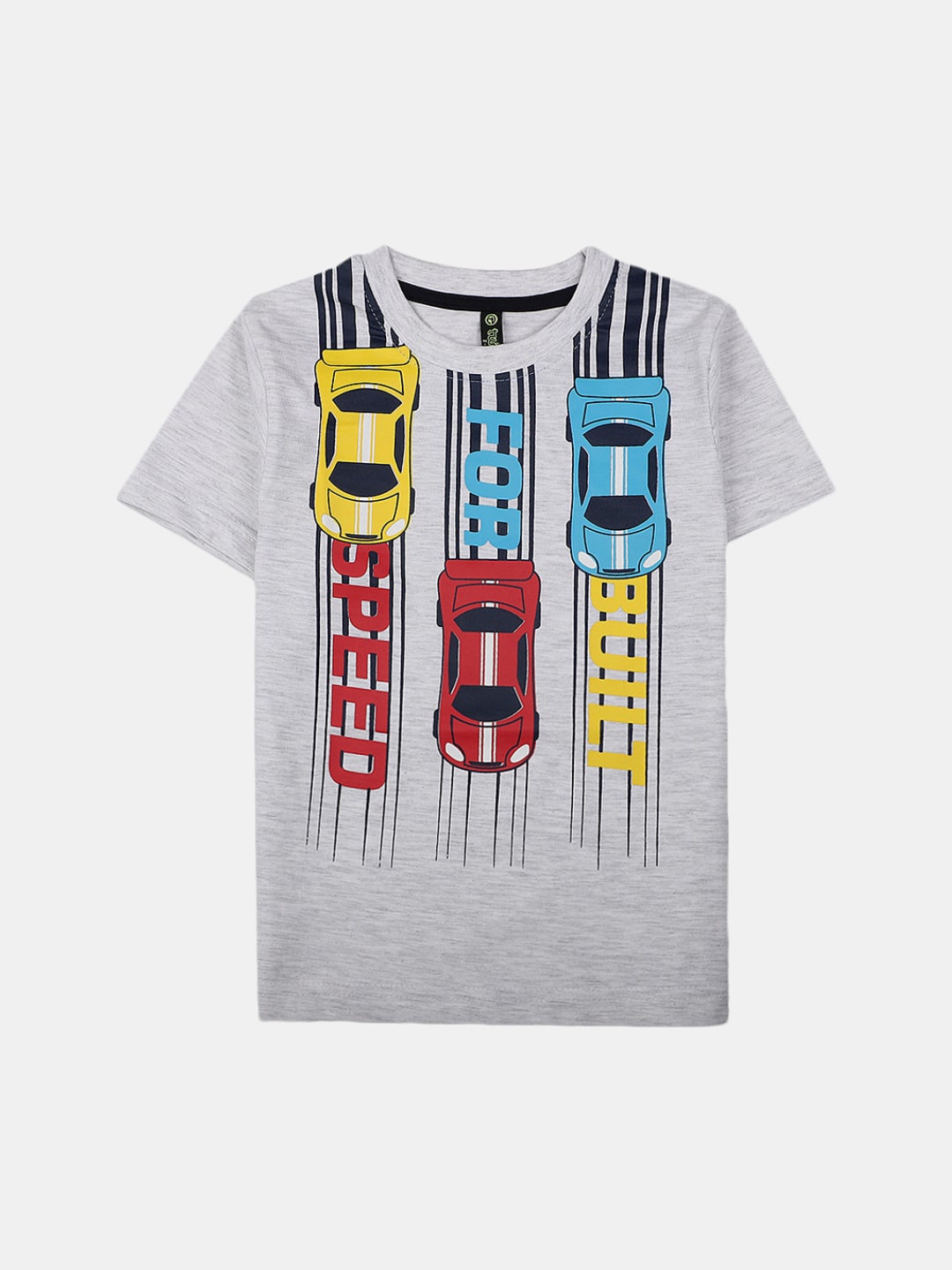 

V-Mart Boys Printed Cotton T-shirt, Grey