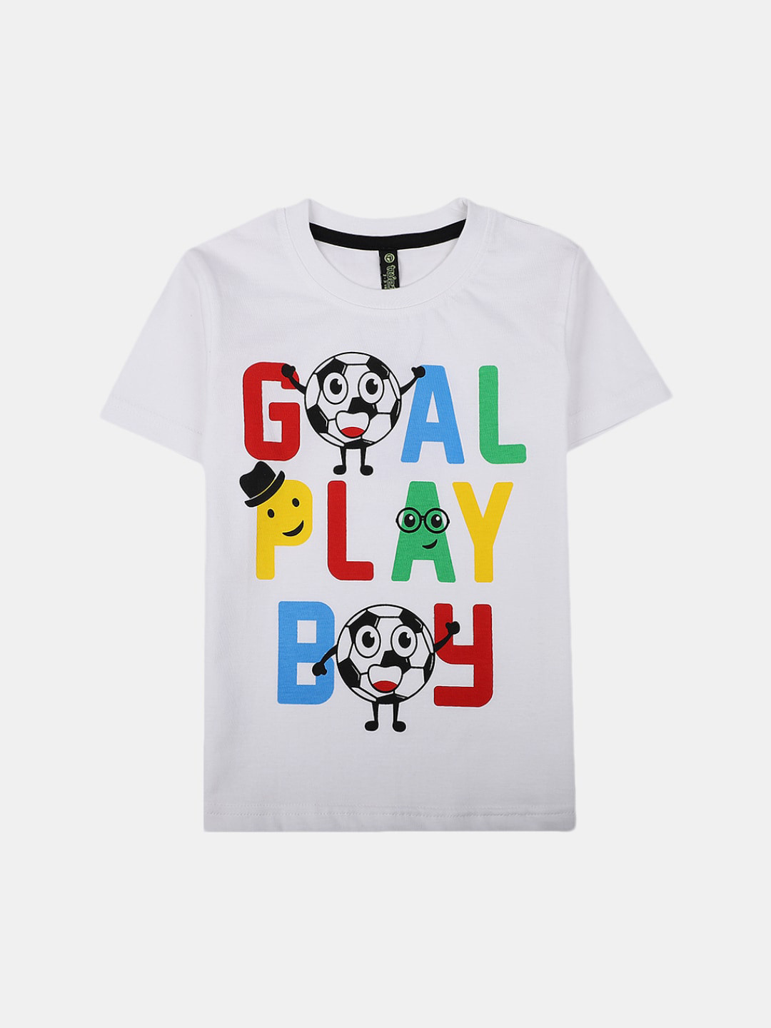 

V-Mart Boys Typography Printed Cotton T-shirt, White