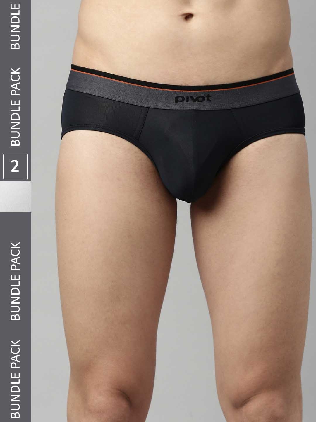 

pivot Men Pack Of 2 Assorted Basic Briefs