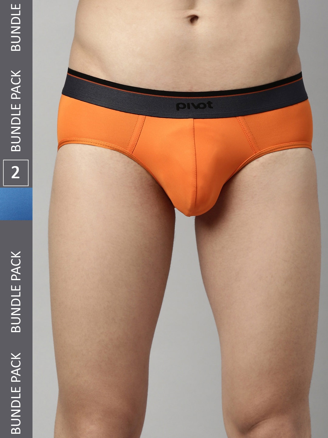 

pivot Men Pack Of 2 Assorted Mid Rise Basic Briefs