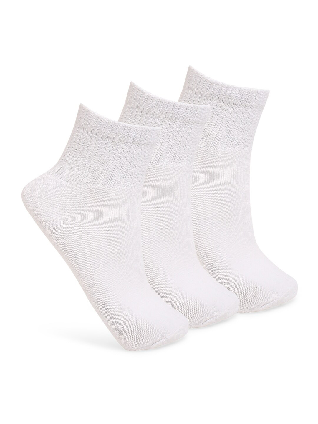 

UnderJeans by Spykar Men Pack Of 3 Ankle-Length Cotton Socks, White