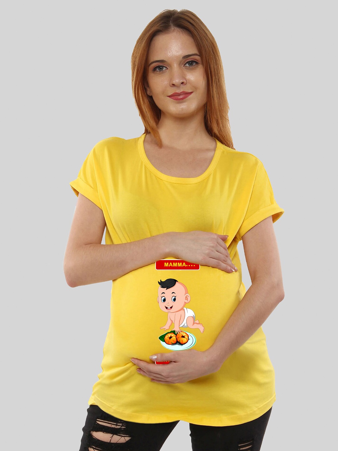 

SillyBoom Graphic Printed Cotton T-shirt, Yellow