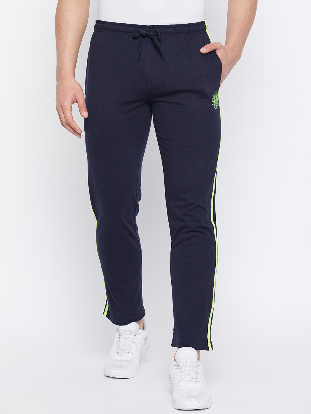 

Duke Men Mid-Rise Cotton Track Pants, Blue