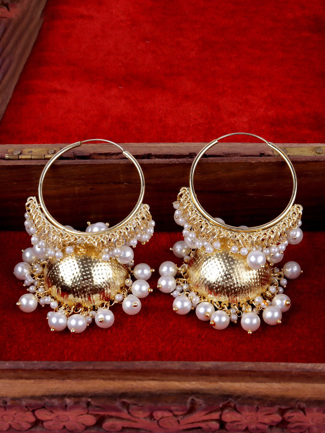 

Krelin Gold-Plated Classic Hoop Earrings, White