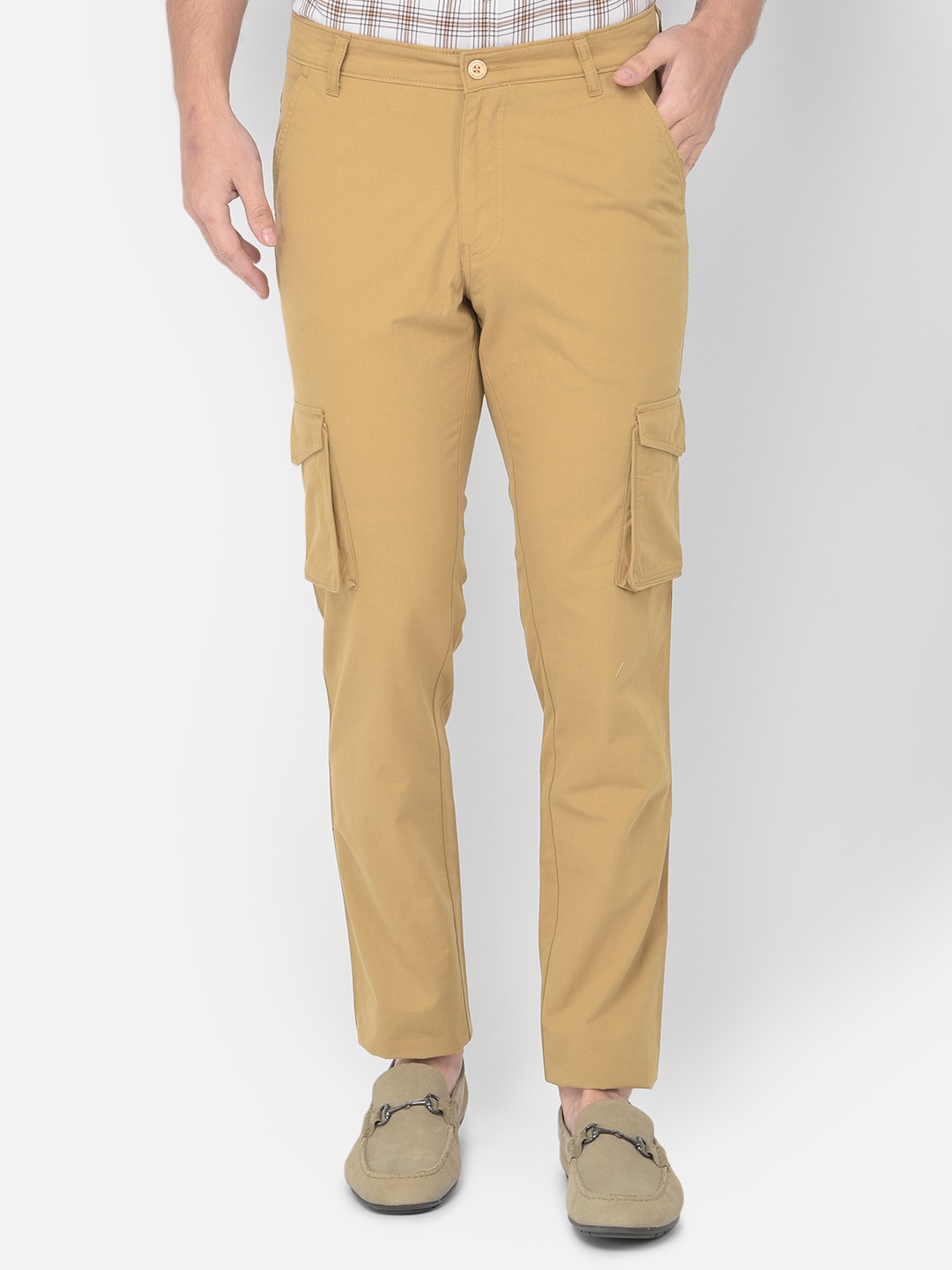 

Canary London Men Smart Slim Fit Wrinkle Free Cargos, Khaki