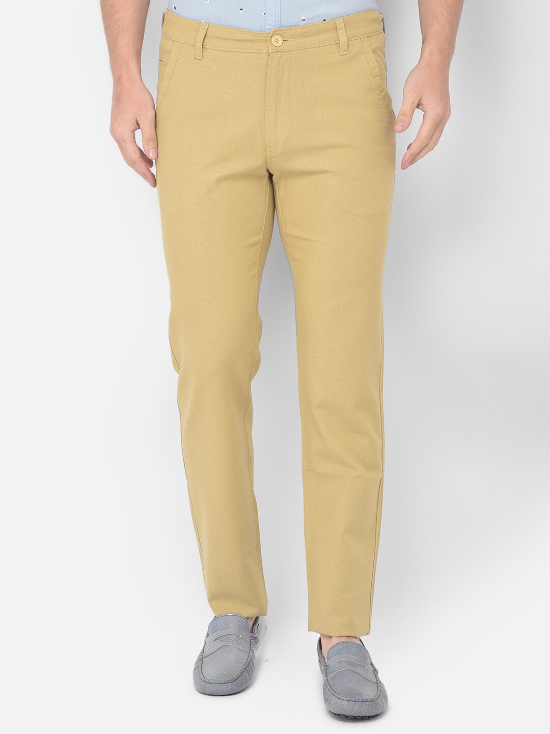 

Canary London Men Cotton Smart Slim Fit Wrinkle Free Chinos Trousers, Khaki
