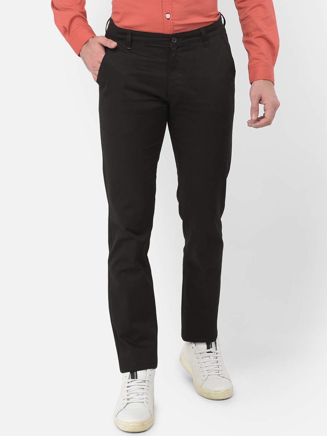 

Canary London Men Smart Slim Fit Wrinkle Free Cotton Chinos Trousers, Brown