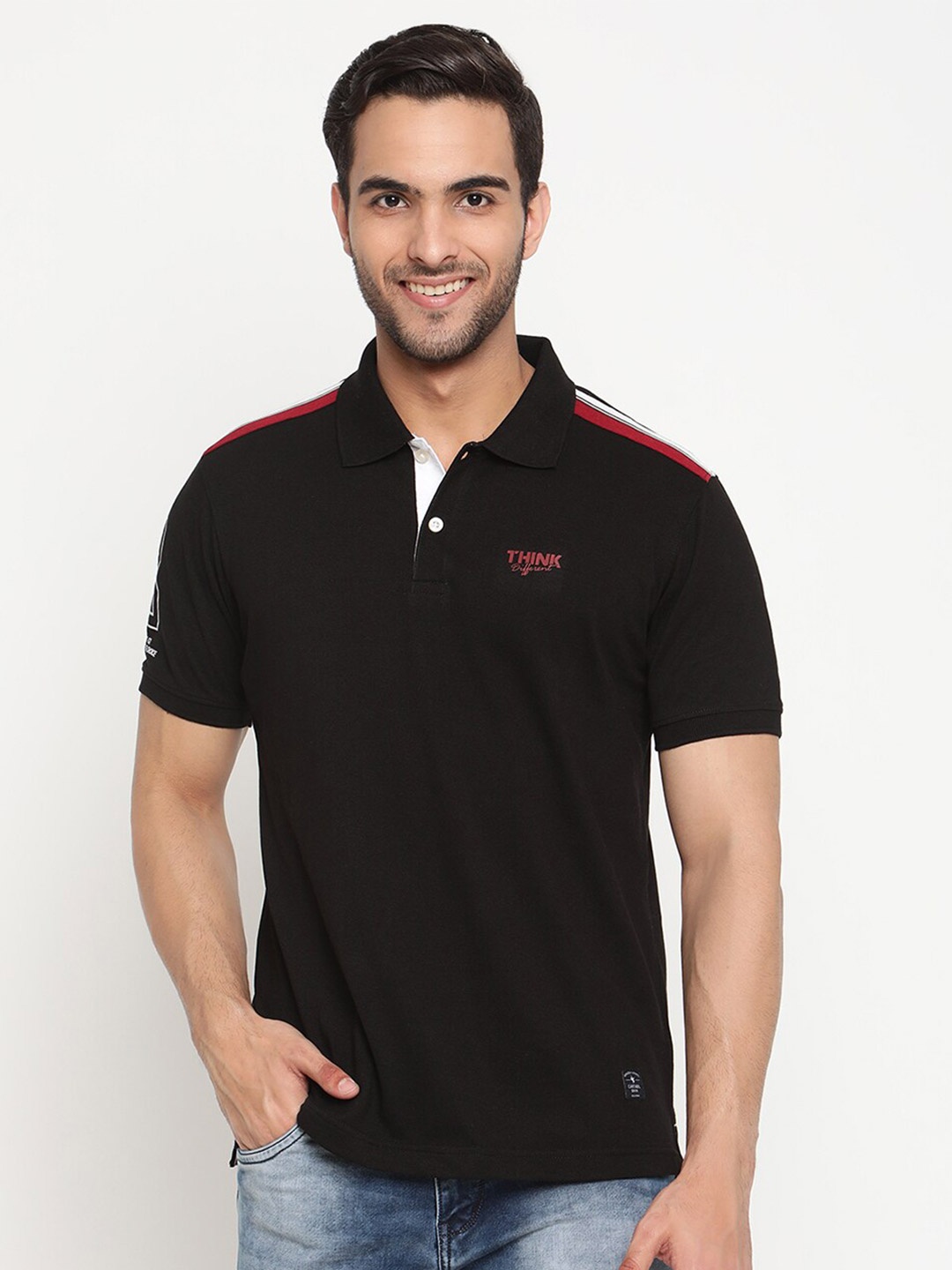 

Cantabil Polo Collar T-shirt, Black