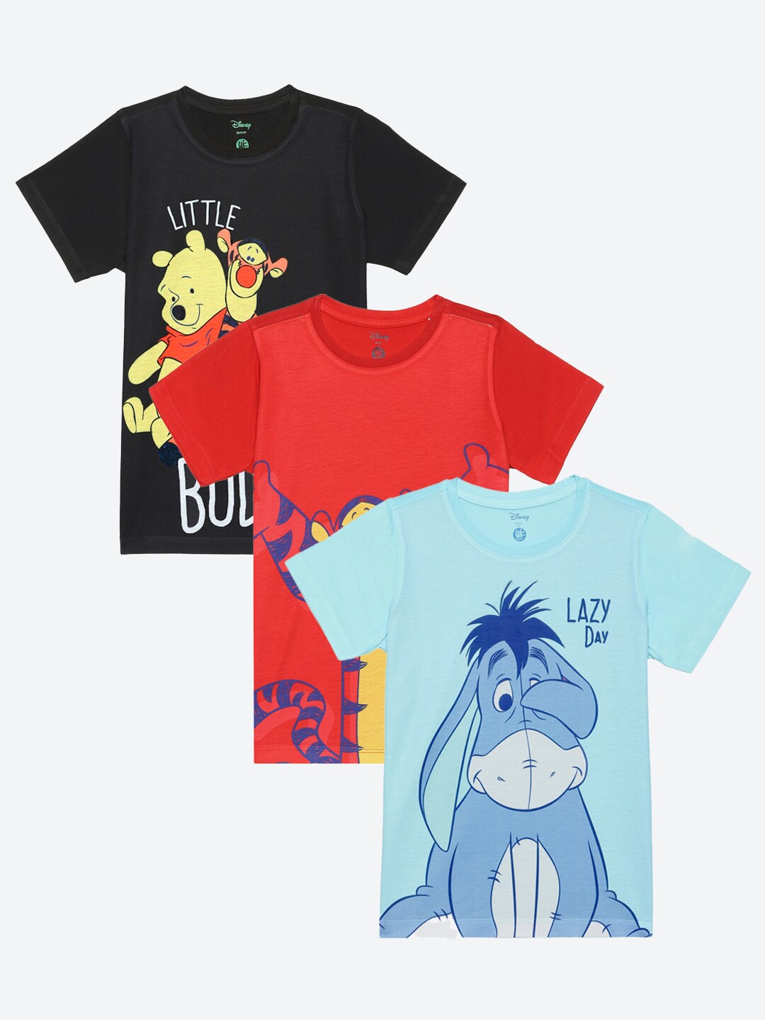 

YK Disney Boys Black & Red 3 Winnie The Pooh Outdoor Printed Outdoor T-shirt
