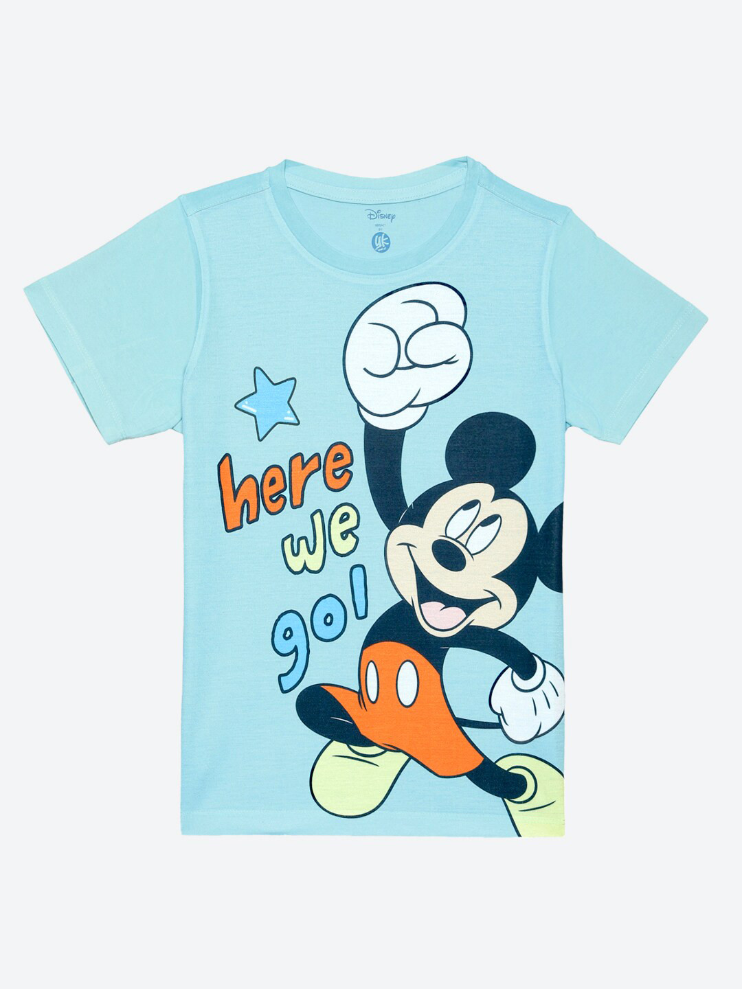 

YK Disney Boys Mickey Mouse Printed T-shirt, Blue