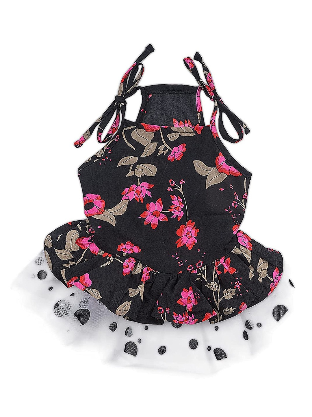 

Emily pets Printed Cotton Dog Dress, Black