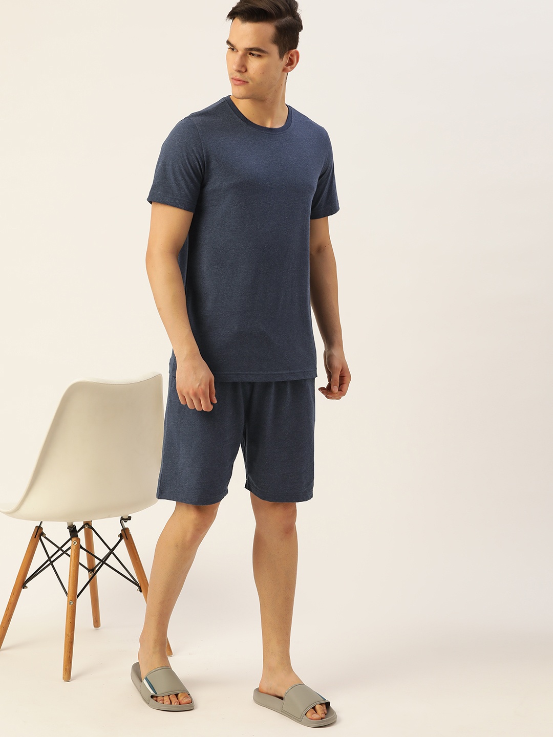 

ETC Men Night Suit, Navy blue