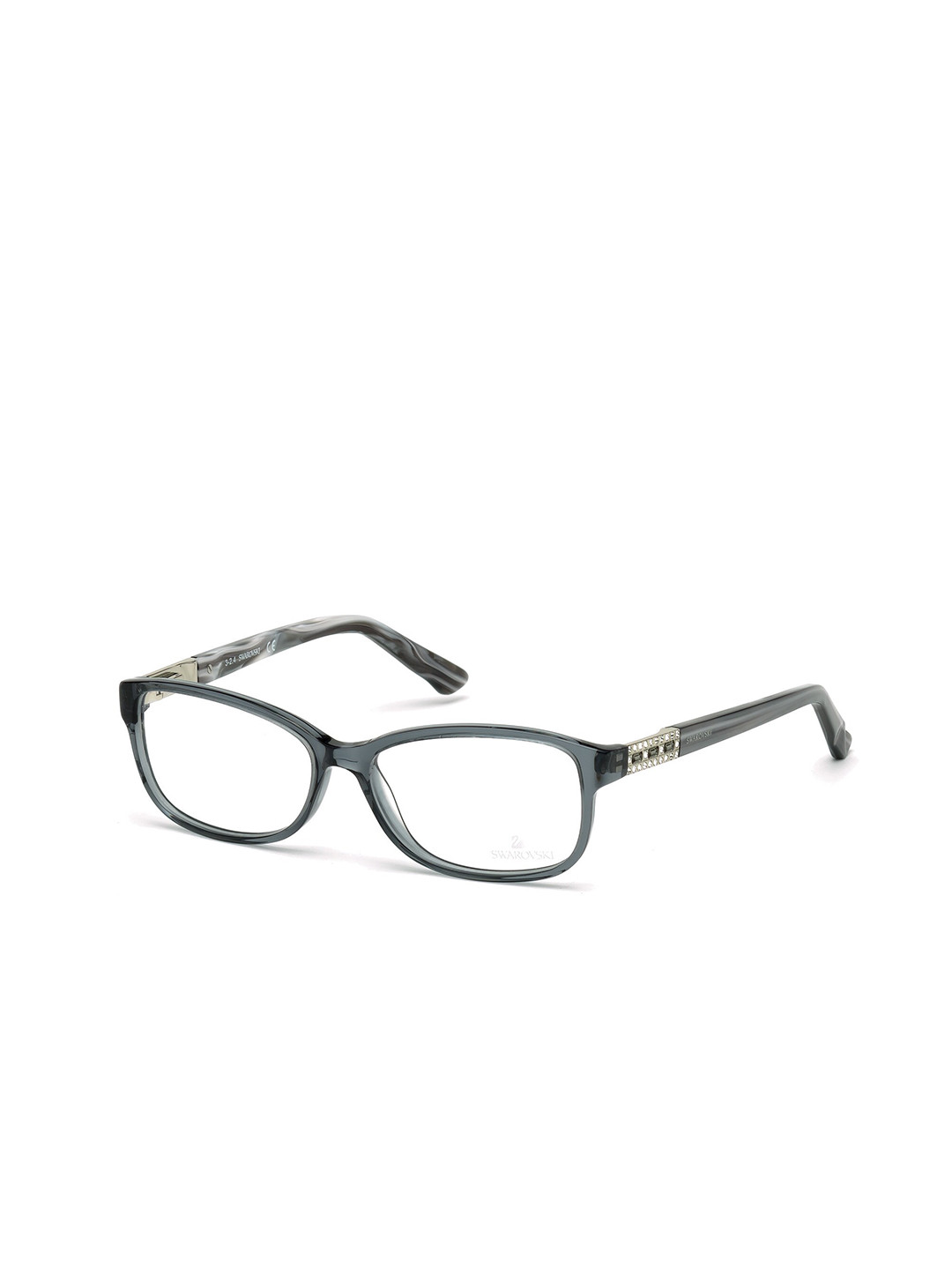 

SWAROVSKI Women Full Rim Rectangular Frame SK5155 53 020, Transparent