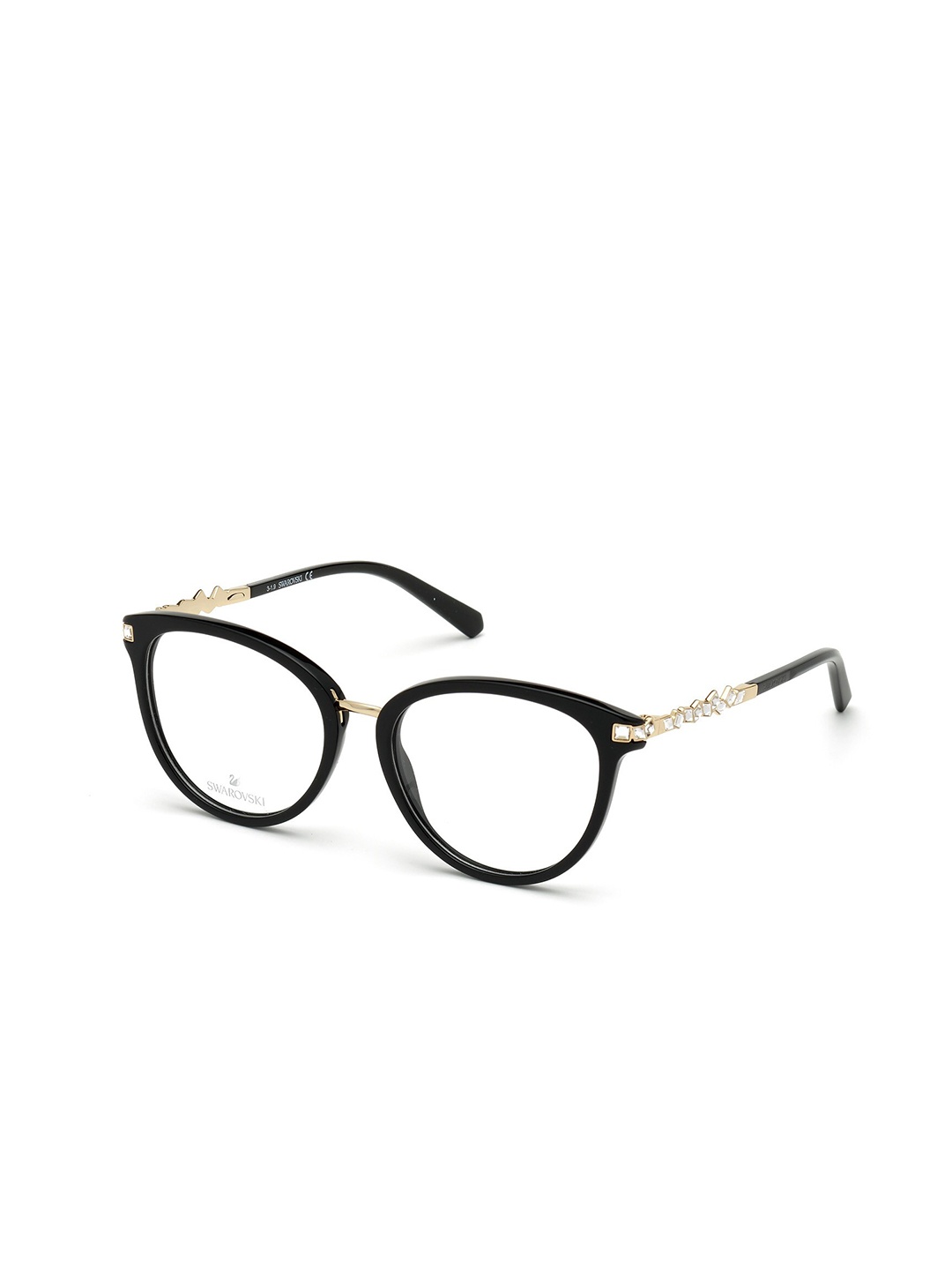 

SWAROVSKI Women Full Rim Round Frame SK5344 53 001, Transparent