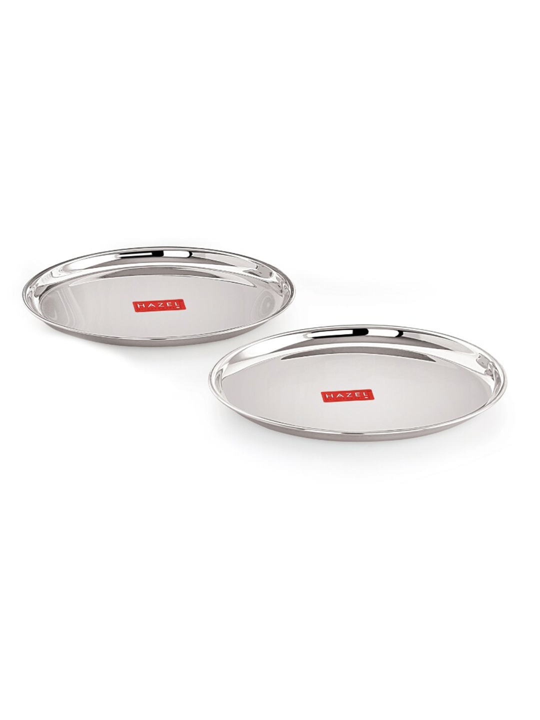HAZEL 2 Pieces Stainless Steel Glossy Plates