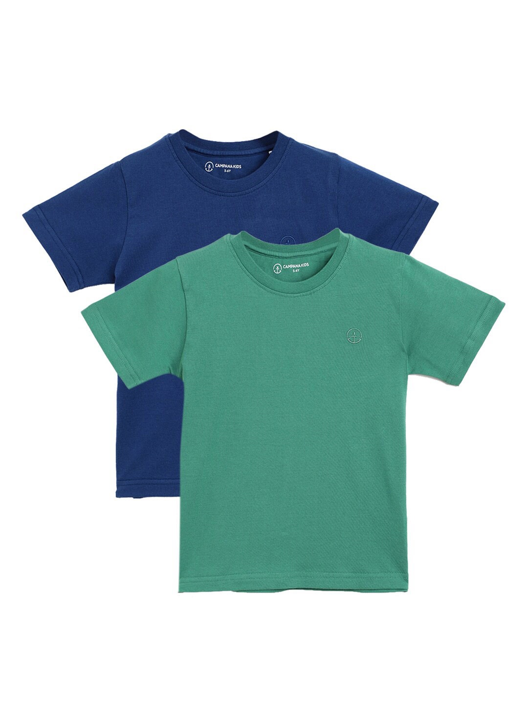 

Campana Pack Of 2 Cotton T-shirt, Green