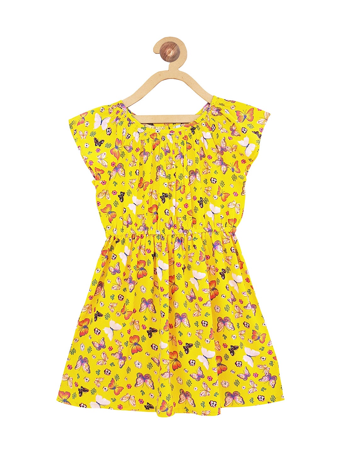 

Campana Girls Conversational Printed Fit & Flare Dress, Yellow