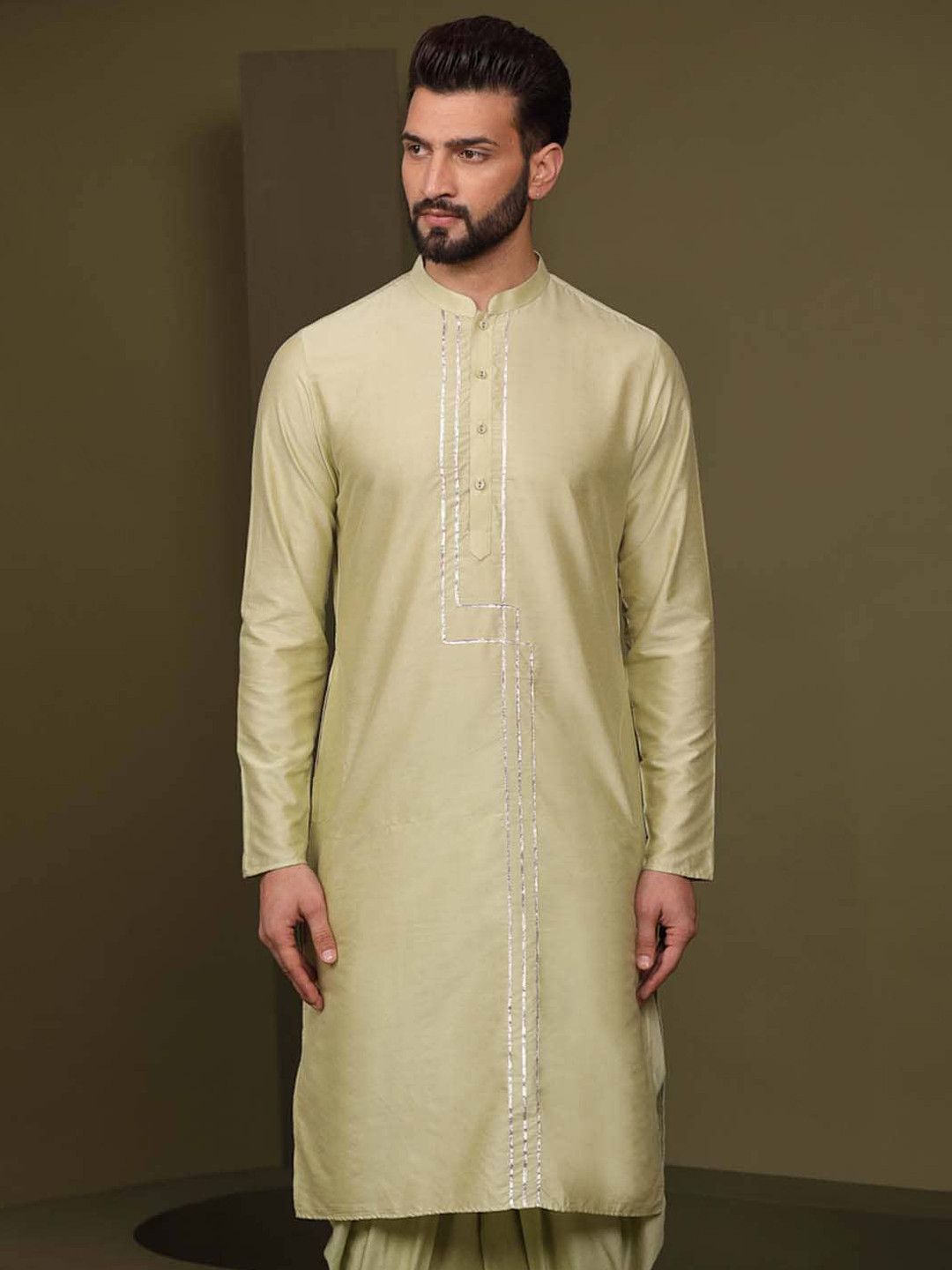 

KISAH Men Green Kurta
