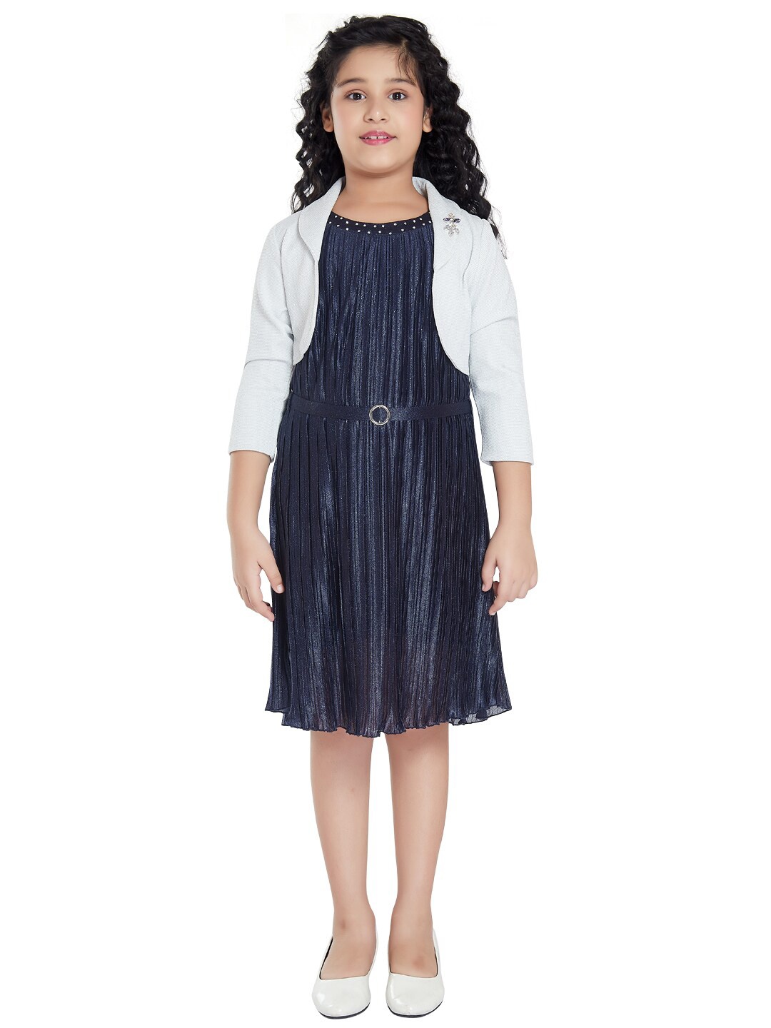 

Peppermint Halter Neck Satin Dress, Navy blue