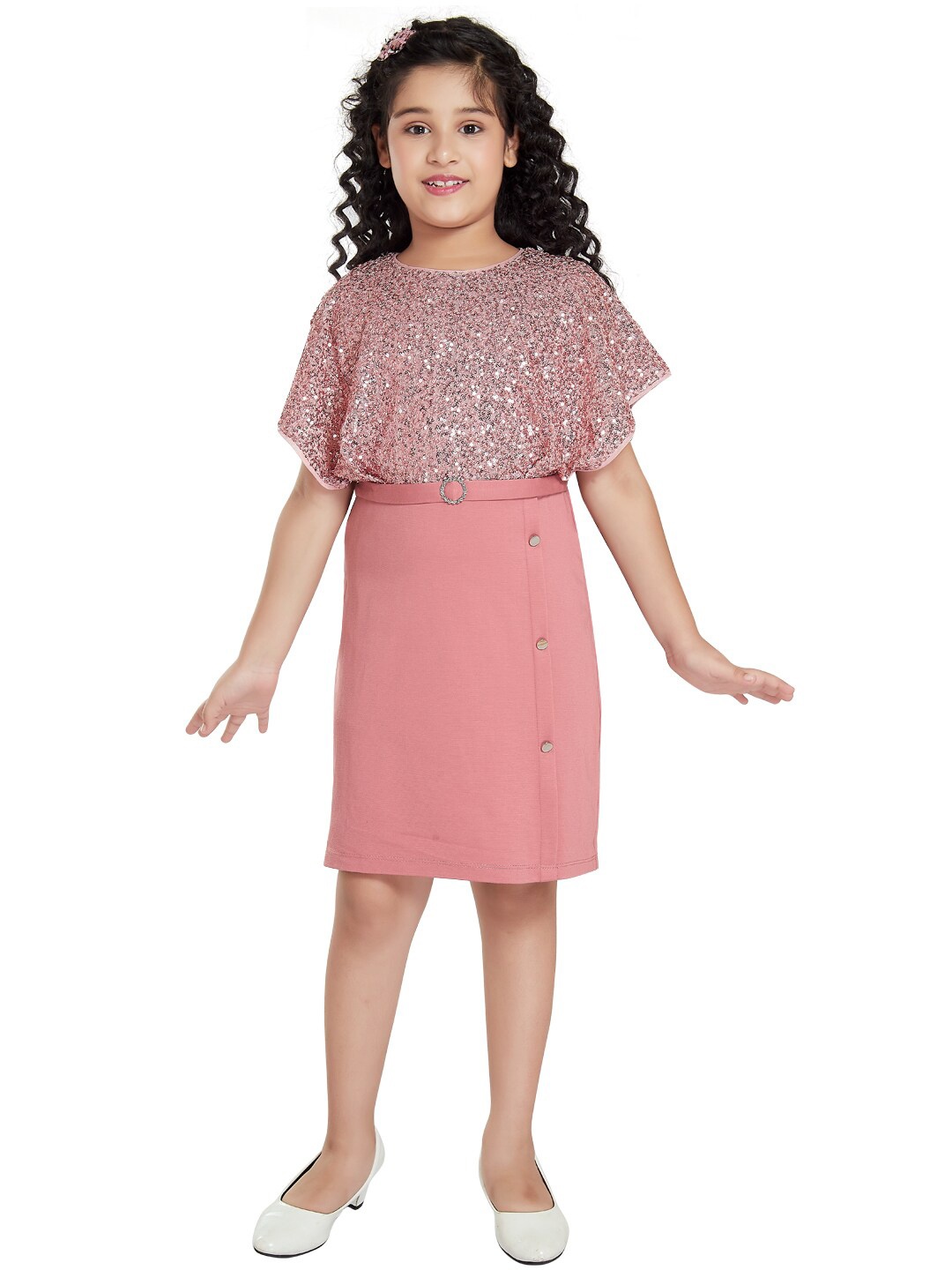 

Peppermint Embellished Sheath Dress, Pink