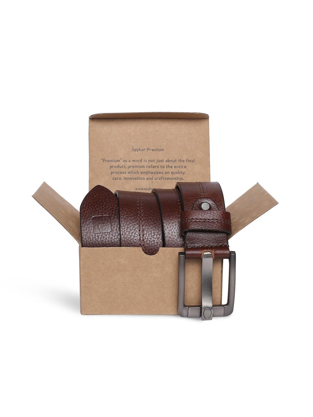 

SPYKAR Men Tang Closure Leather Belt, Brown