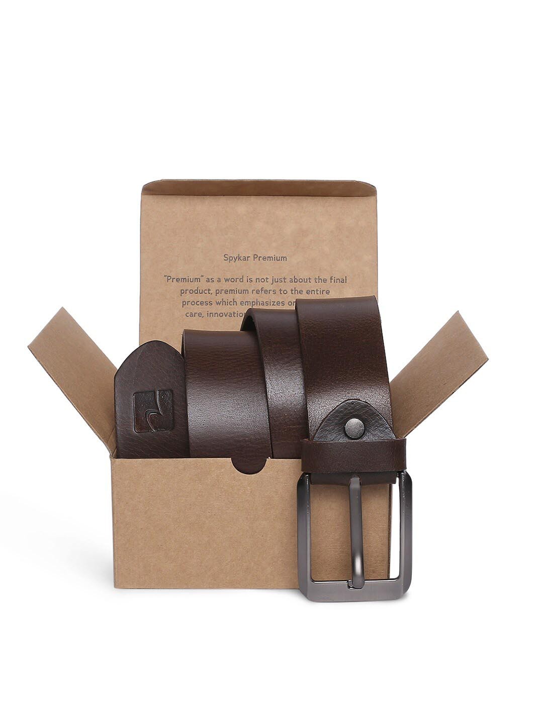 

SPYKAR Men Wide Leather Formal Belt, Brown
