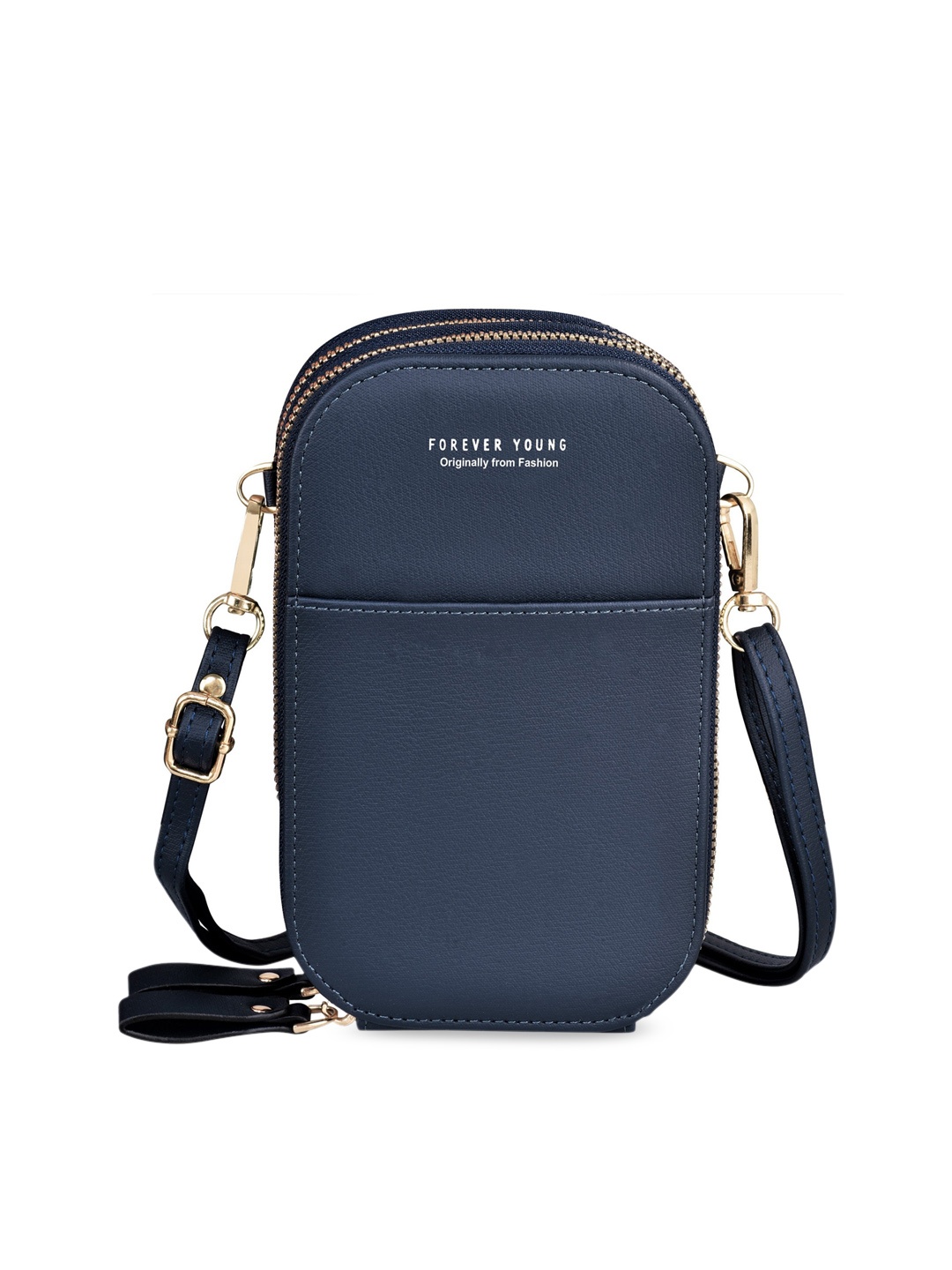 

Diva Dale PU Structured Sling Bag, Navy blue