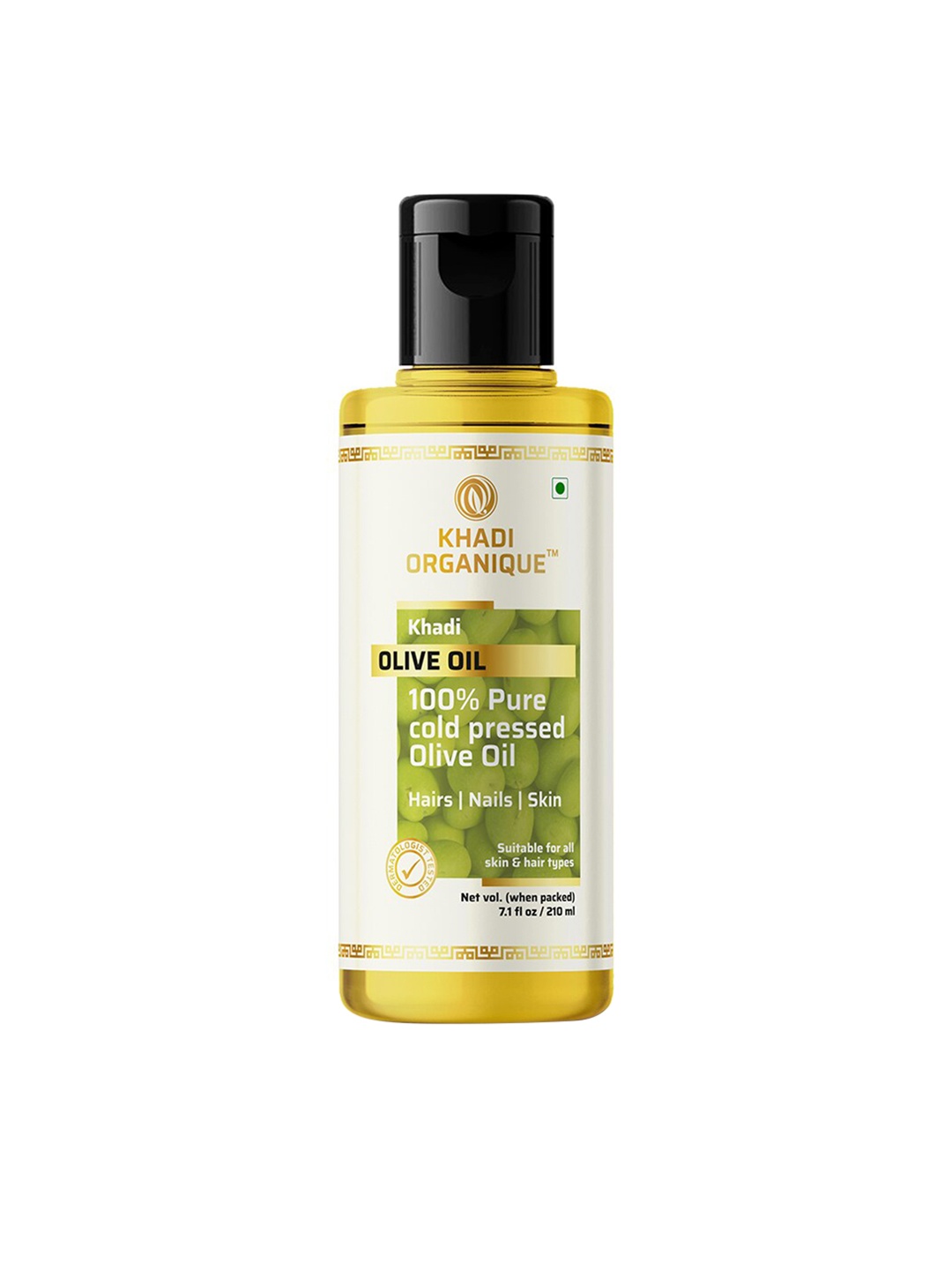 

Khadi Organique Khadi 100 % Cold Pressed Olive Oil 210 ml, White