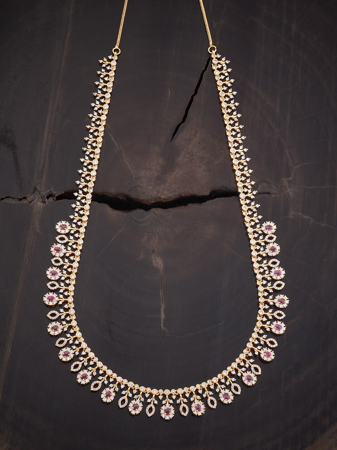 

Kushal's Fashion Jewellery Gold-Plated Copper Necklace, Red