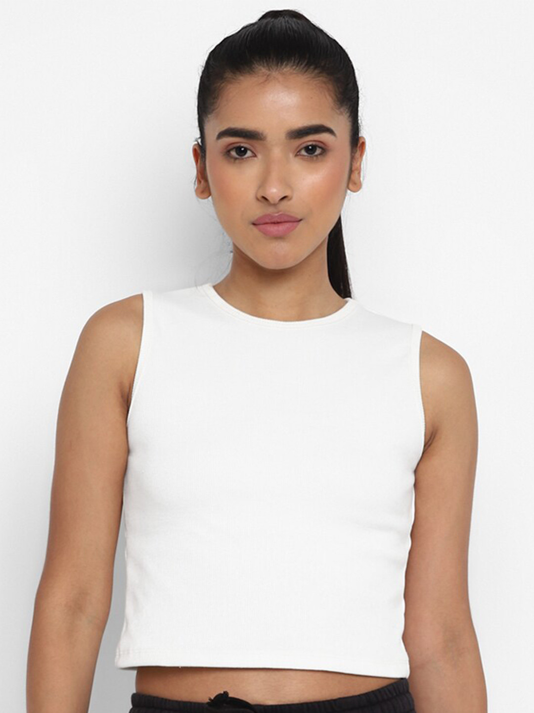 

OFF LIMITS Round Neck Sleeveless T-shirt, White