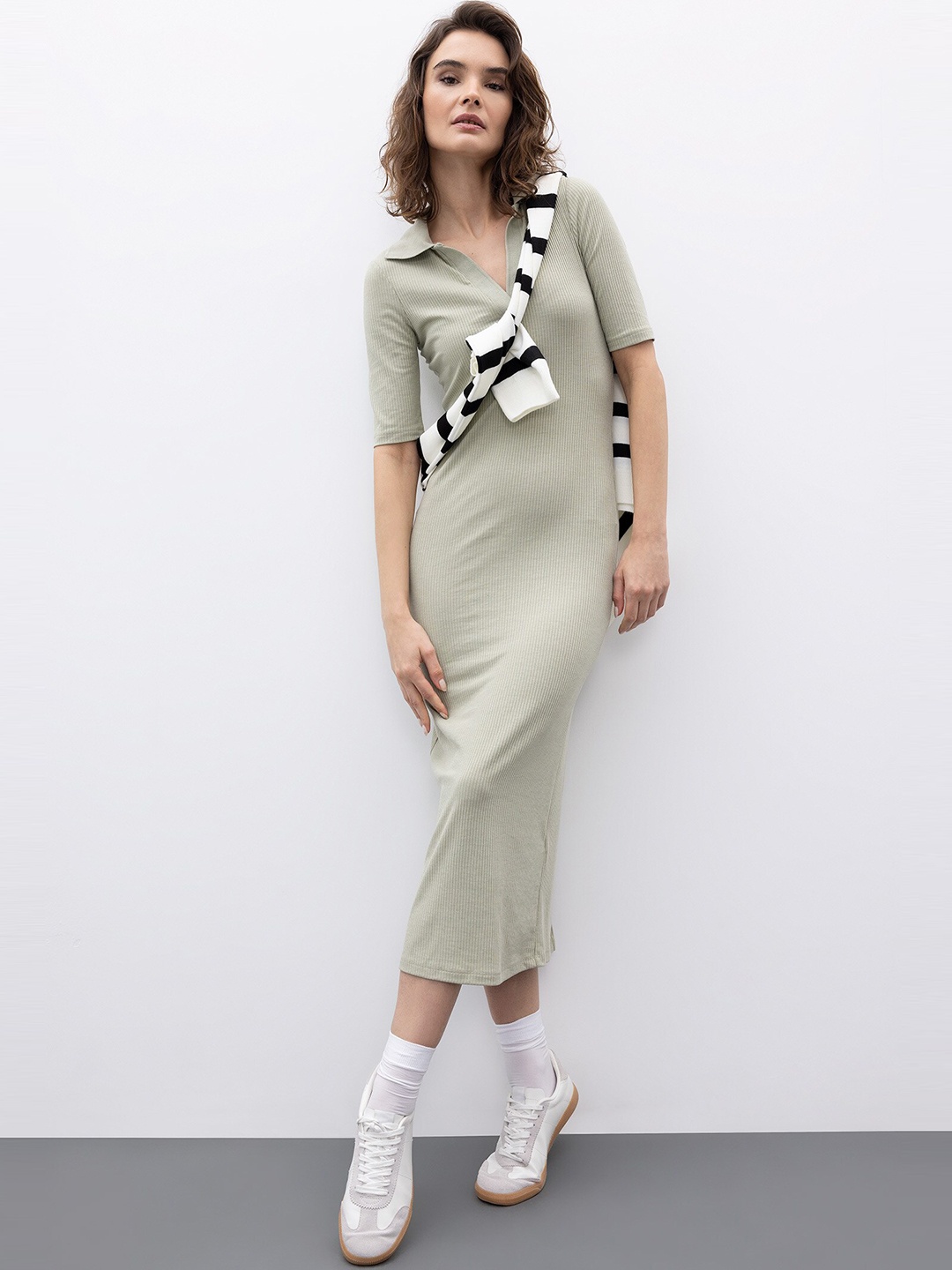 

DeFacto T-Shirt Midi Dress, Sea green