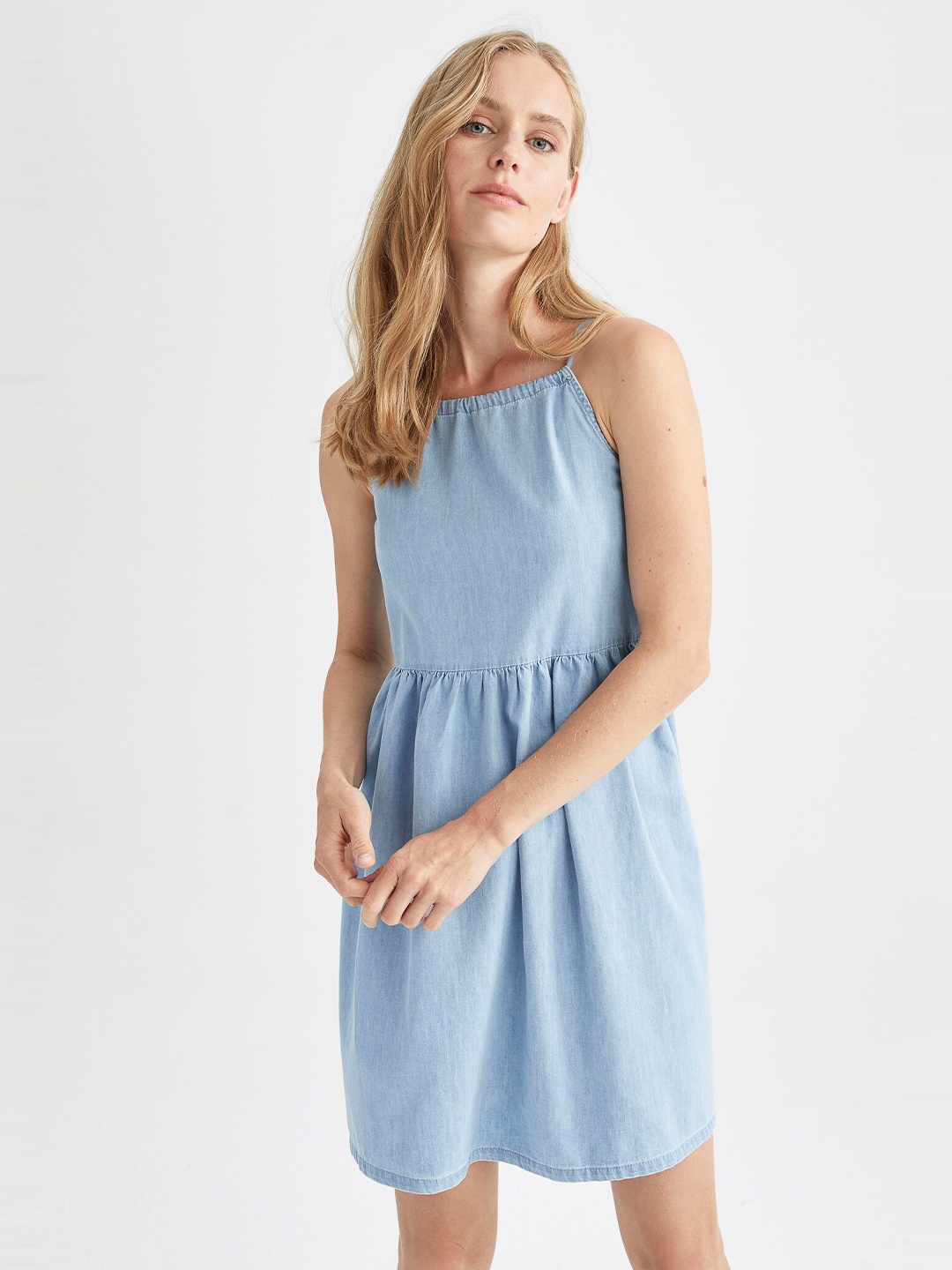 

DeFacto Shoulder Straps Dress, Blue