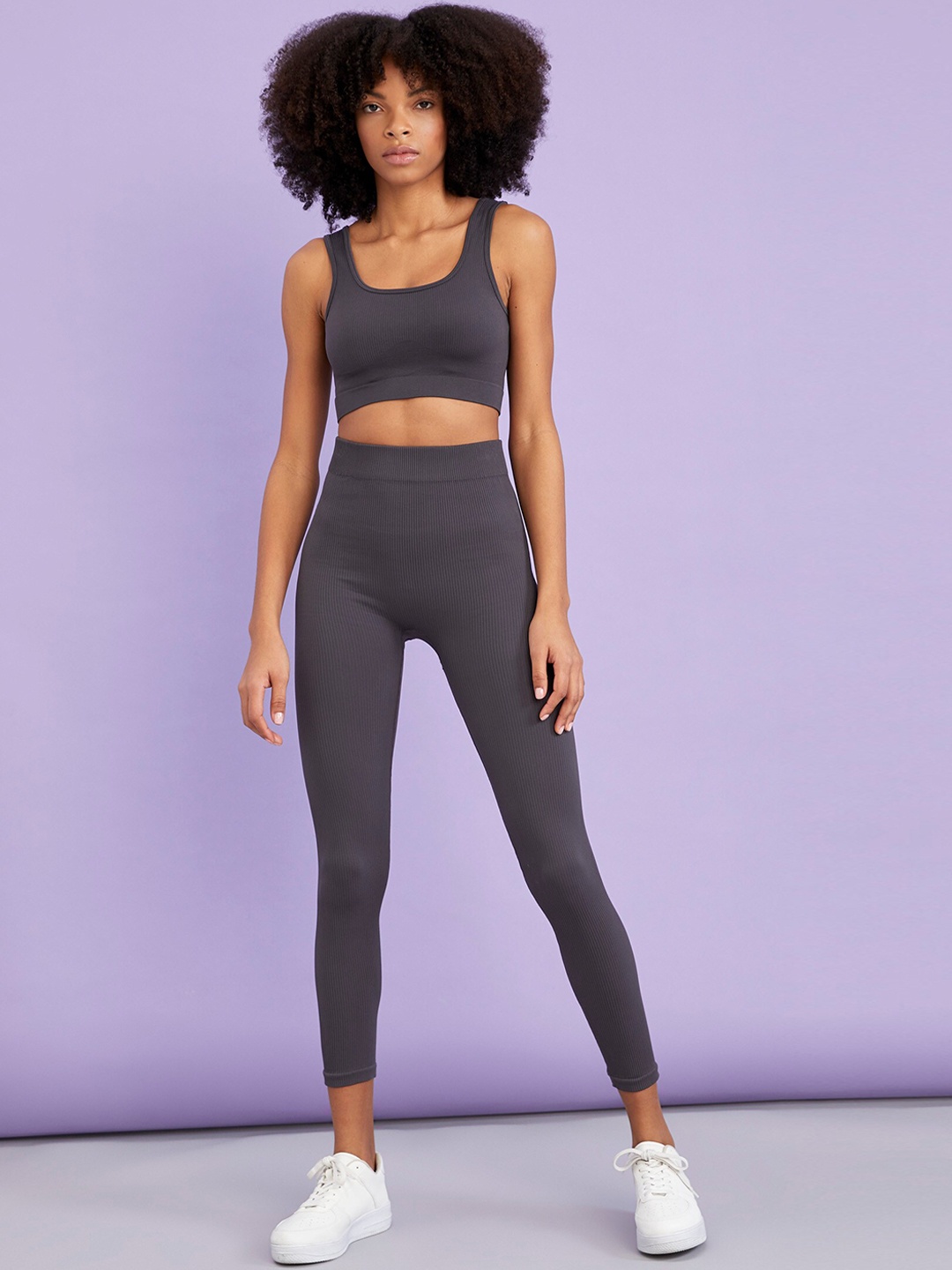 

DeFacto Women Ankle Length Yoga Tights, Grey