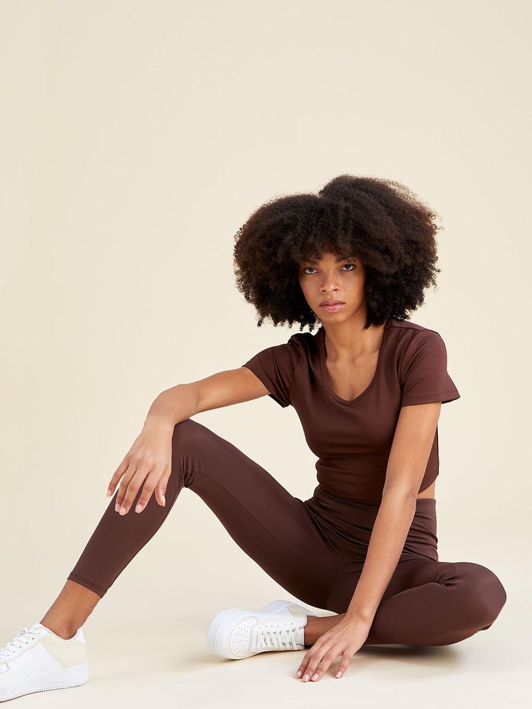 

DeFacto Women Ankle-Length Leggings, Coffee brown