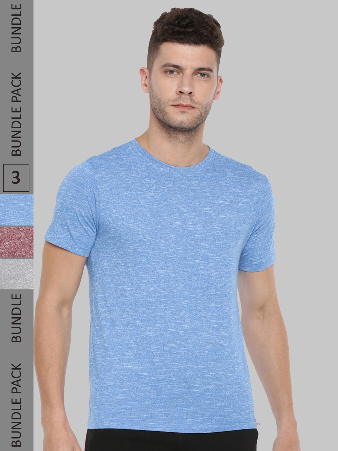 

Force NXT Pack Of 3 Cotton T-shirt, Blue