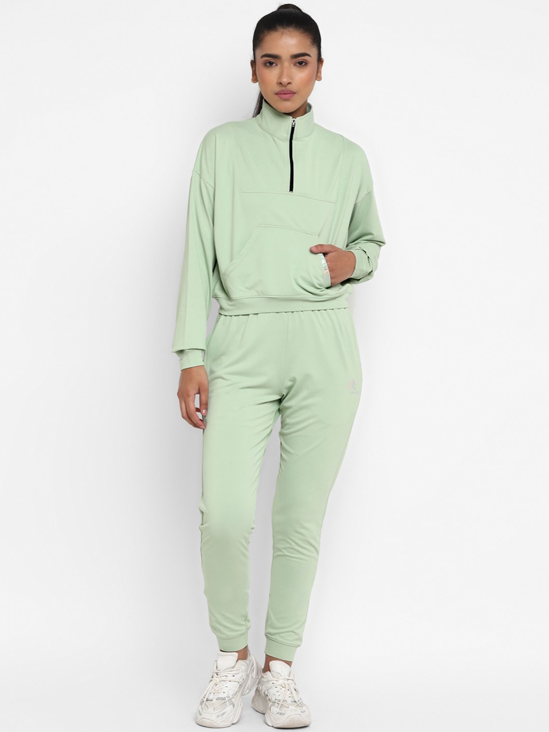 

OFF LIMITS Mock Collar Mid-Rise Tracksuits, Green