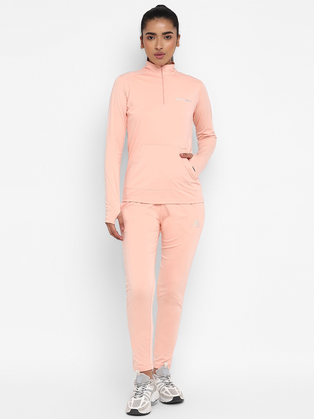 OFF LIMITS Women Brand Logo Printed Detail Tracksuit, Pink