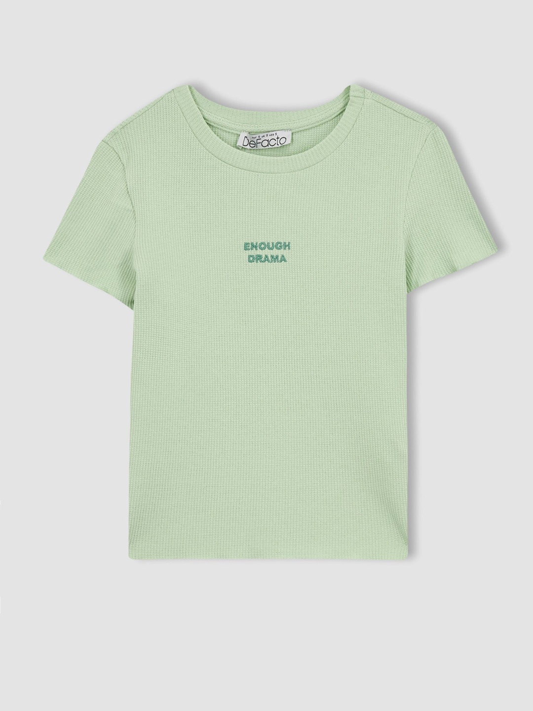 

DeFacto Round Neck Cotton T-shirt, Green