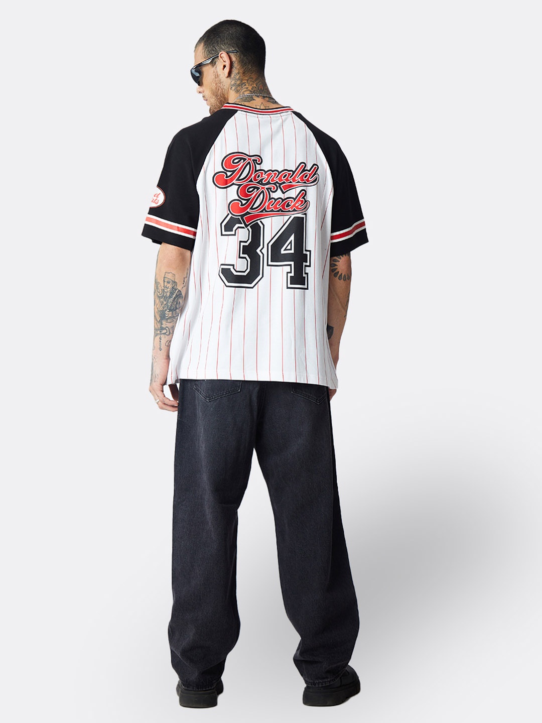

Bonkers Corner Typography Printed Oversized Cotton T-shirt, White