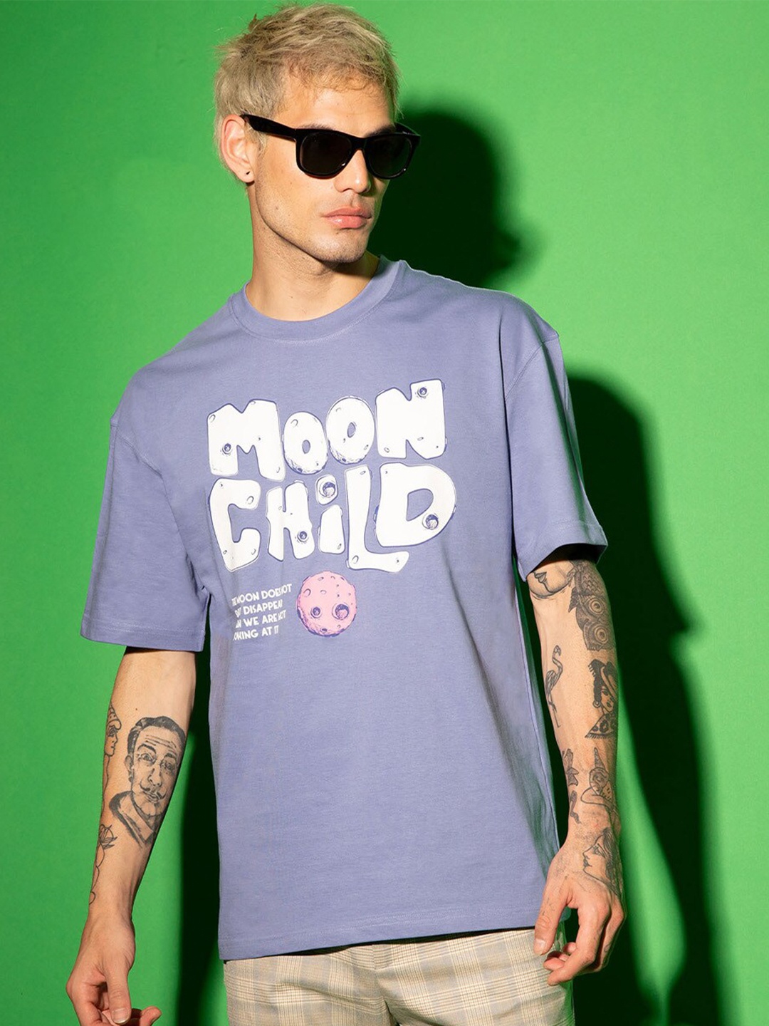 

Bonkers Corner Typography Printed Short Sleeve Cotton T-shirt, Blue