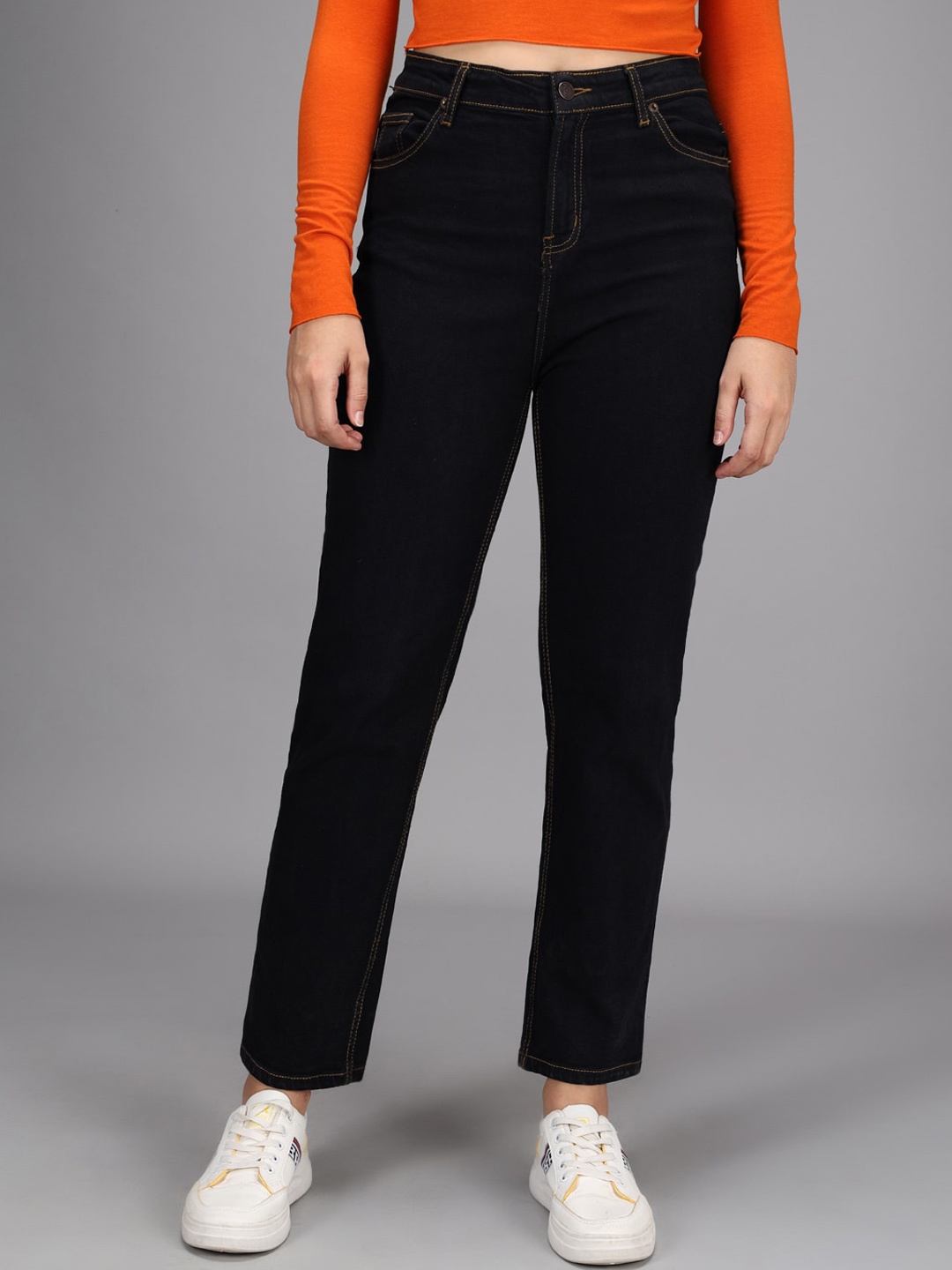 

Kotty Women Slim Fit High-Rise Stretchable Jeans, Black