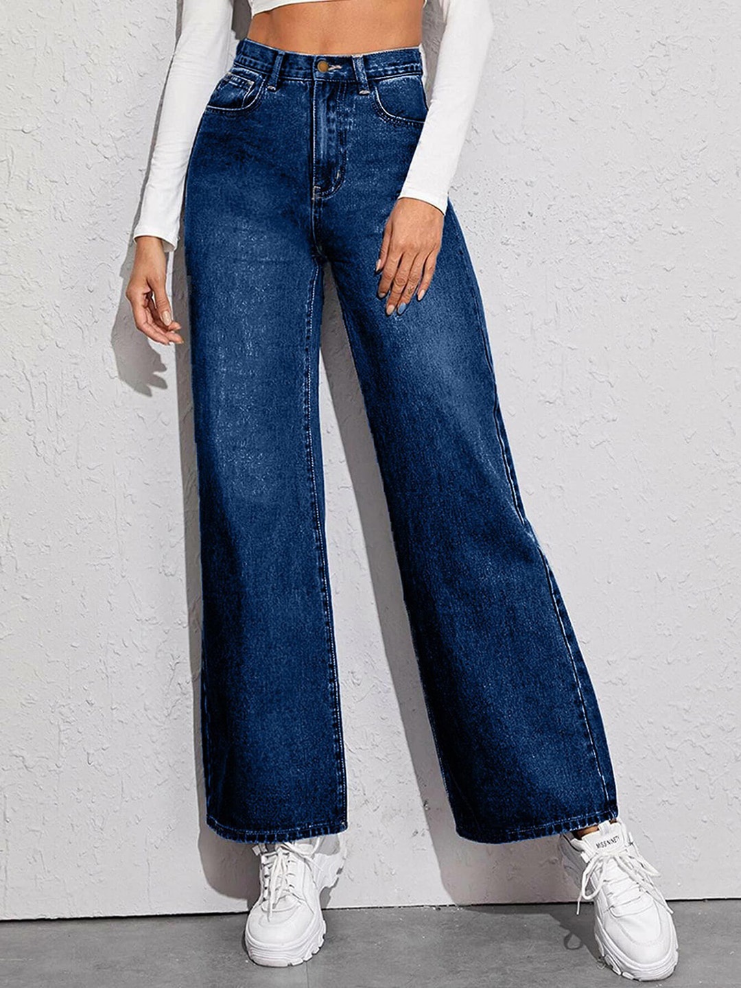 

Kotty Women Flared High-Rise Stretchable Jeans, Blue