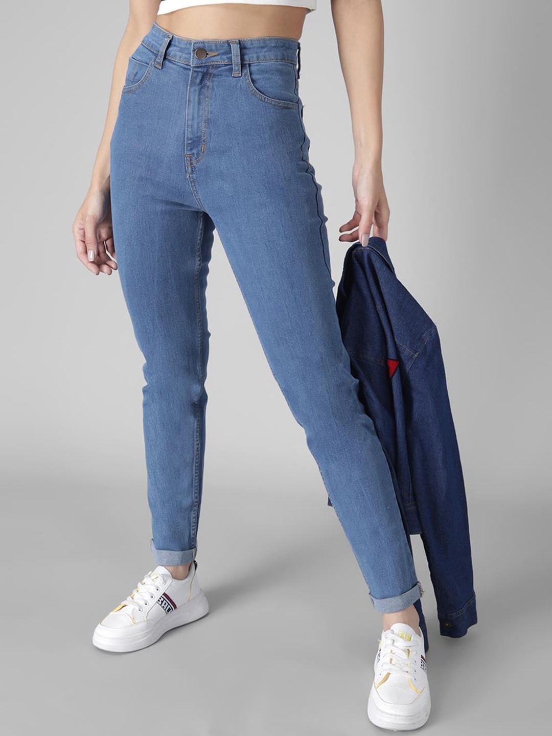 

Kotty Women Slim Fit High-Rise Stretchable Jeans, Blue
