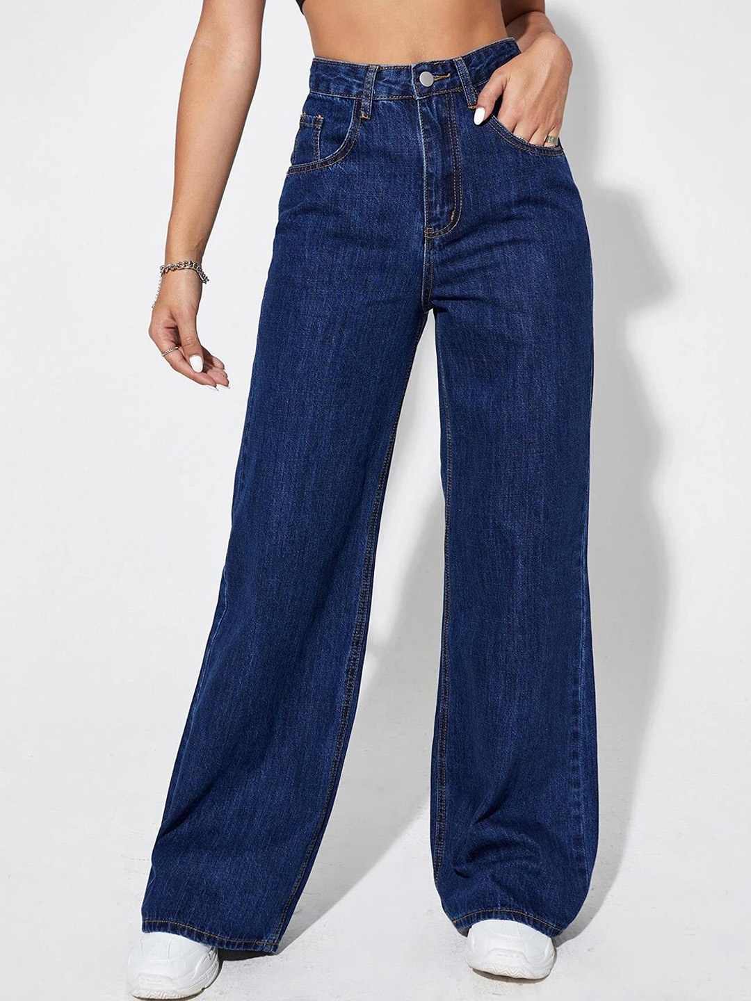 

Kotty Women Jean Bootcut High-Rise Stretchable Jeans, Blue