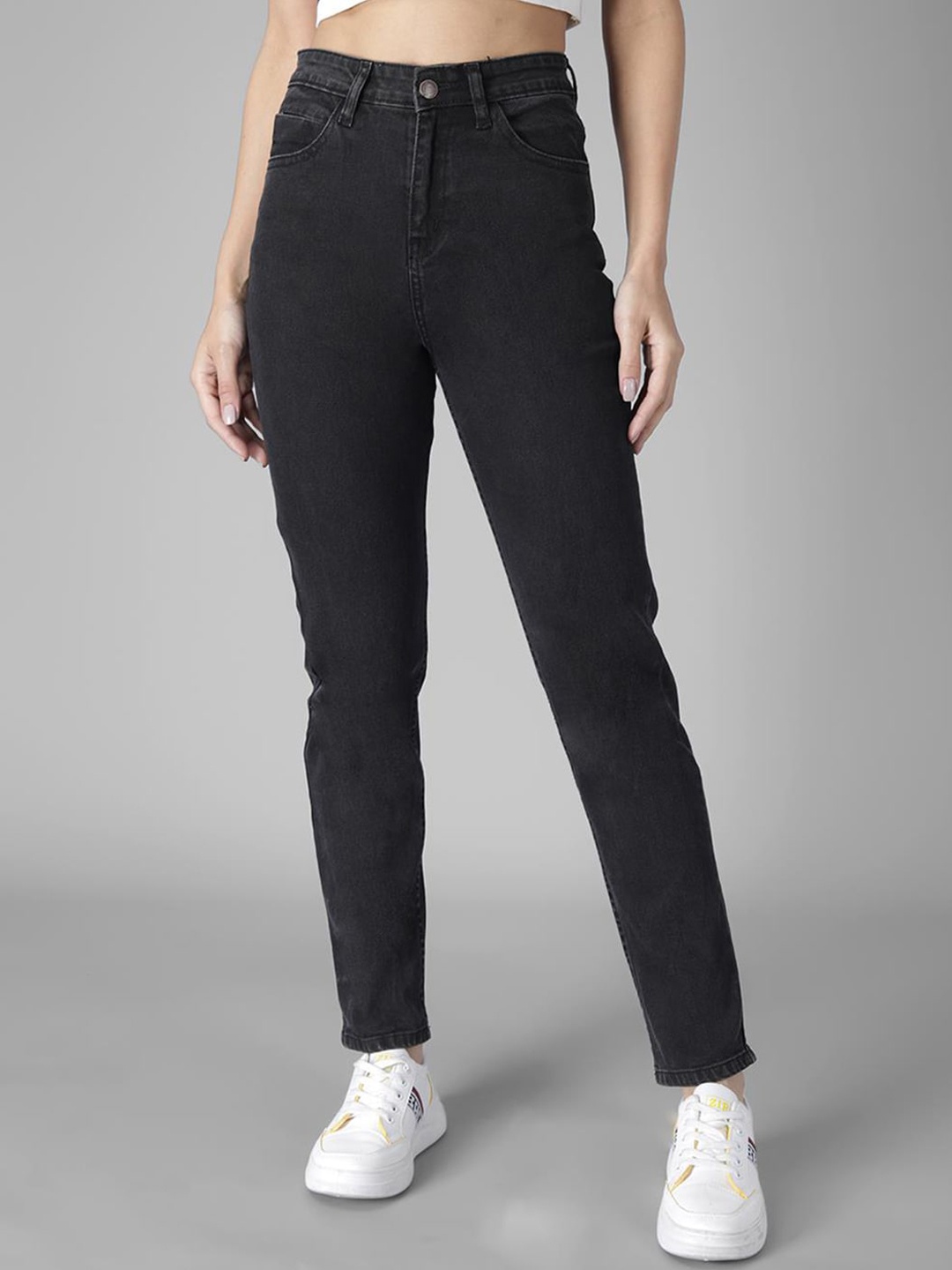 

Kotty Women Jean Skinny Fit High-Rise Stretchable Jeans, Black