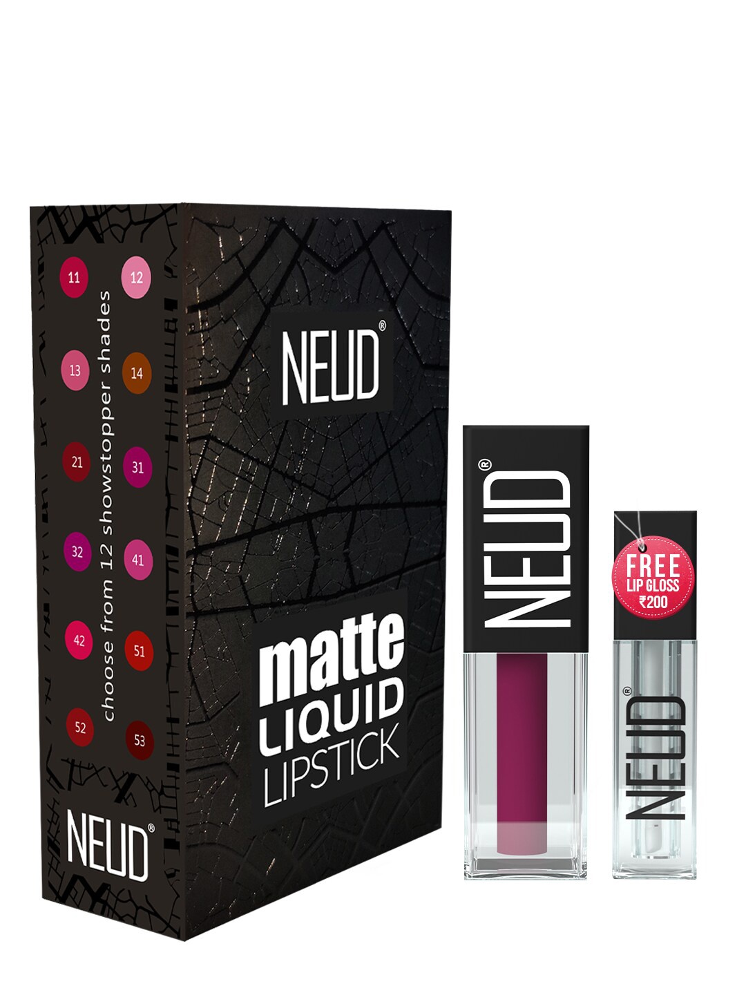 

NEUD Matte Liquid Lipstick Mauve-a-licious with Free Lip Gloss