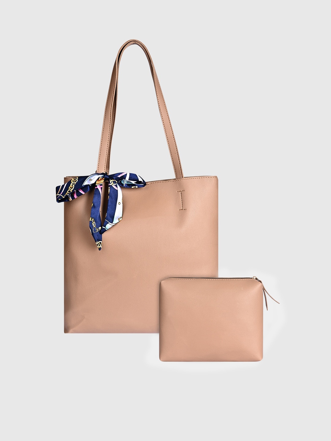

Bagsy Malone PU Water Resistant Shopper Shoulder Bag With Pouch, Beige