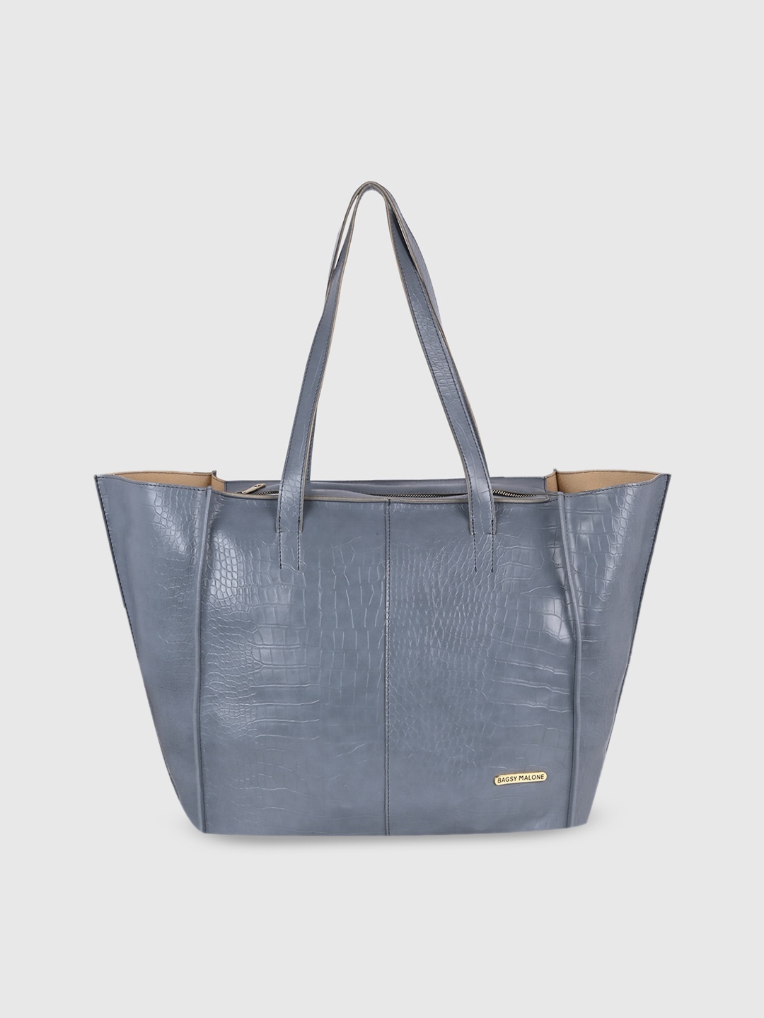 

Bagsy Malone Textured PU Shopper Tote Bag, Grey