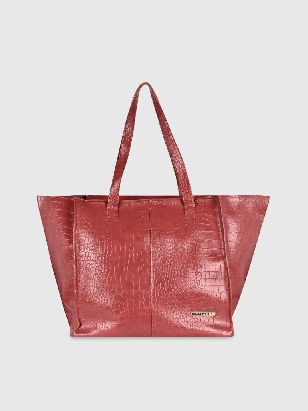 

Bagsy Malone Textured Structured Tote Bag, Maroon