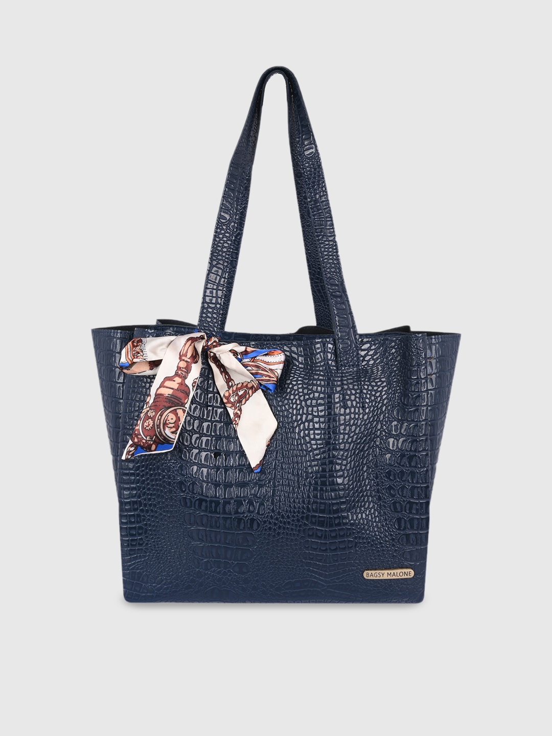 Bagsy Malone Animal Textured Shopper Tote Bag, Blue